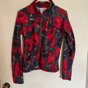 Floral Red and Black Women's Jacket Lulu lemon